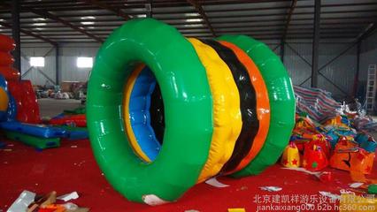 廠家批發(fā)直銷趣味游樂器材動感五環(huán) 戶外充氣動感五環(huán)運動器材圖片_高清圖_細節(jié)圖-北京建凱祥游樂設備 -